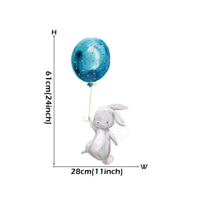 Balloon Bunny Wall Decals - Nursery Wall Stickers - Just Kidding Store