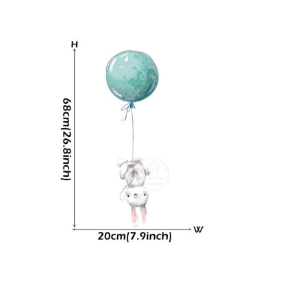 Balloon Bunny Wall Decals - Nursery Wall Stickers - Just Kidding Store