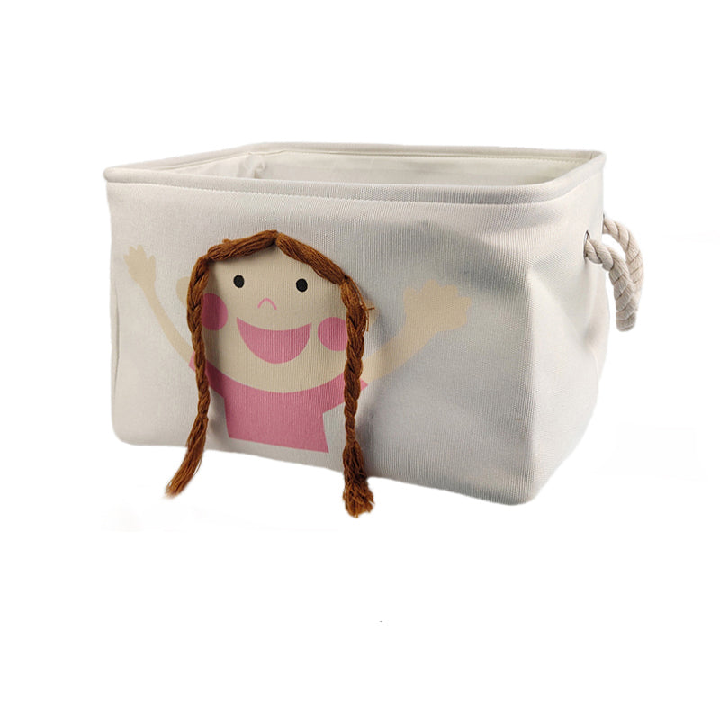 Canvas Storage Basket - Kids Toys Organizer - Just Kidding Store