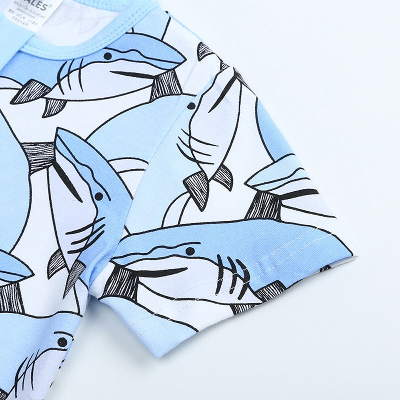 Blue Whale Baby Toddler Kids Romper - Just Kidding Store