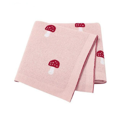Forest Mushroom Baby Childrens Cotton Knit Blanket - Just Kidding Store