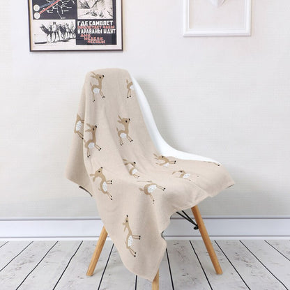 Little Fawn Baby Children's Cotton Knitted Blanket - Just Kidding Store