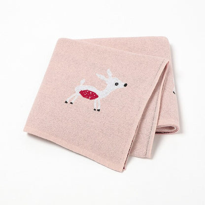 Little Fawn Baby Children's Cotton Knitted Blanket - Just Kidding Store