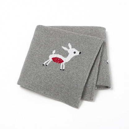 Little Fawn Baby Children's Cotton Knitted Blanket - Just Kidding Store