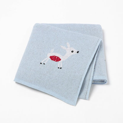 Little Fawn Baby Children's Cotton Knitted Blanket - Just Kidding Store