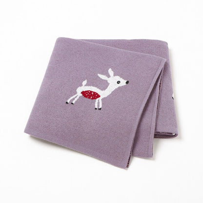 Little Fawn Baby Children's Cotton Knitted Blanket - Just Kidding Store