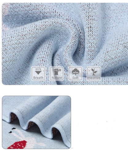 Little Fawn Baby Children's Cotton Knitted Blanket - Just Kidding Store