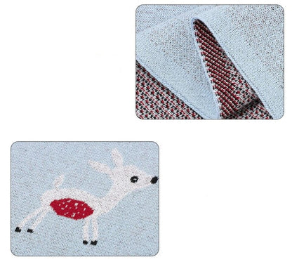 Little Fawn Baby Children's Cotton Knitted Blanket - Just Kidding Store