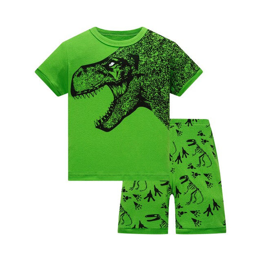 Dinosaur Kids Children Summer Pajama Set - Just Kidding Store