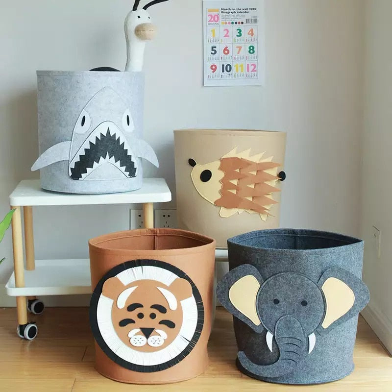 Felt Foldable Storage Basket - Toy Organizer - Just Kidding Store