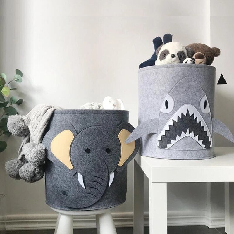 Felt Foldable Storage Basket - Toy Organizer - Just Kidding Store