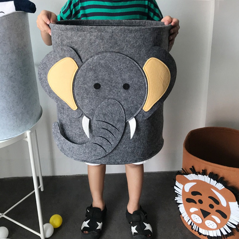 Felt Foldable Storage Basket - Toy Organizer - Just Kidding Store