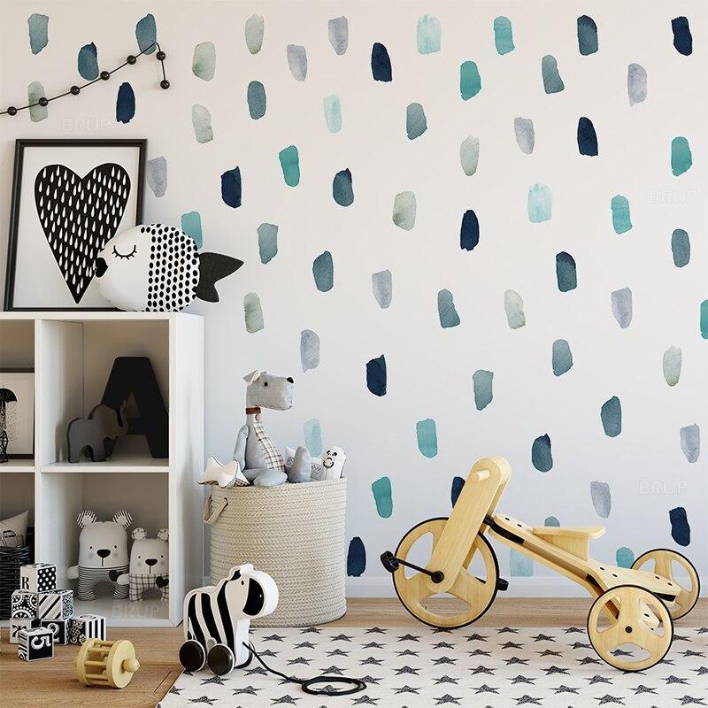 Watercolor Brush Strokes Decal Nursery Wall Sticker - Just Kidding Store