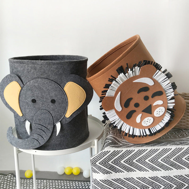Felt Foldable Storage Basket - Toy Organizer - Just Kidding Store