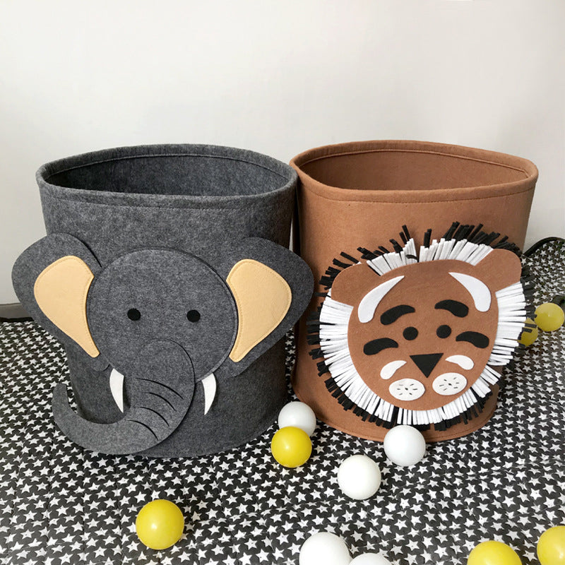 Felt Foldable Storage Basket - Toy Organizer - Just Kidding Store