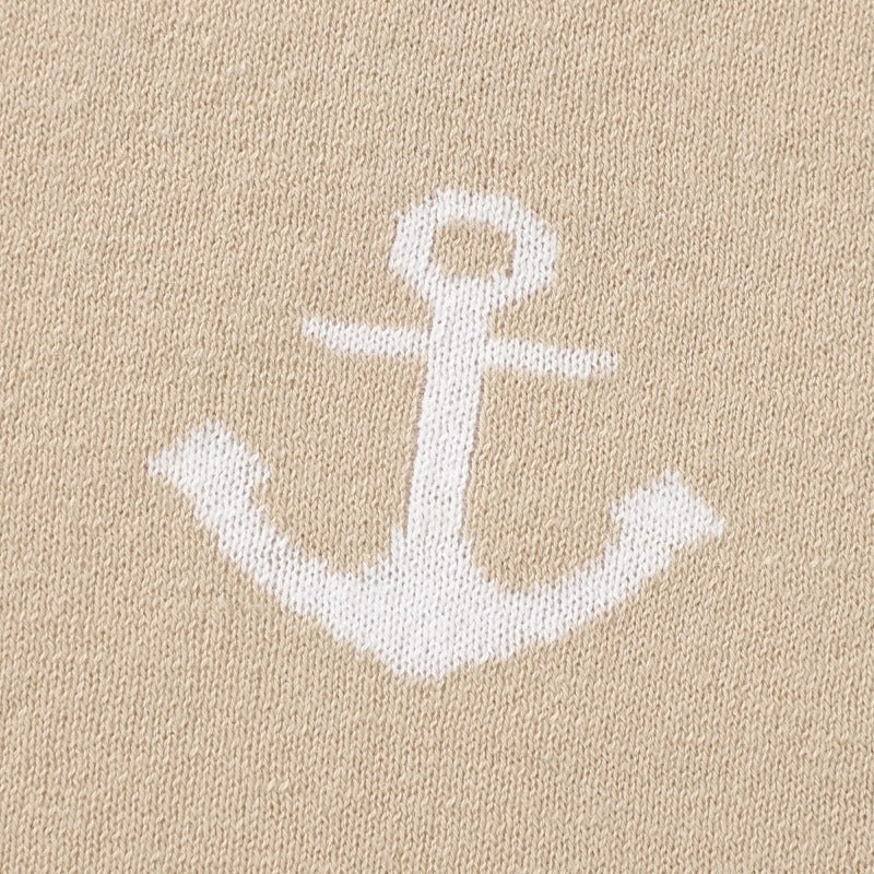 Sea Anchor BAby Children Cotton Knitted Blanket - Just Kidding Store