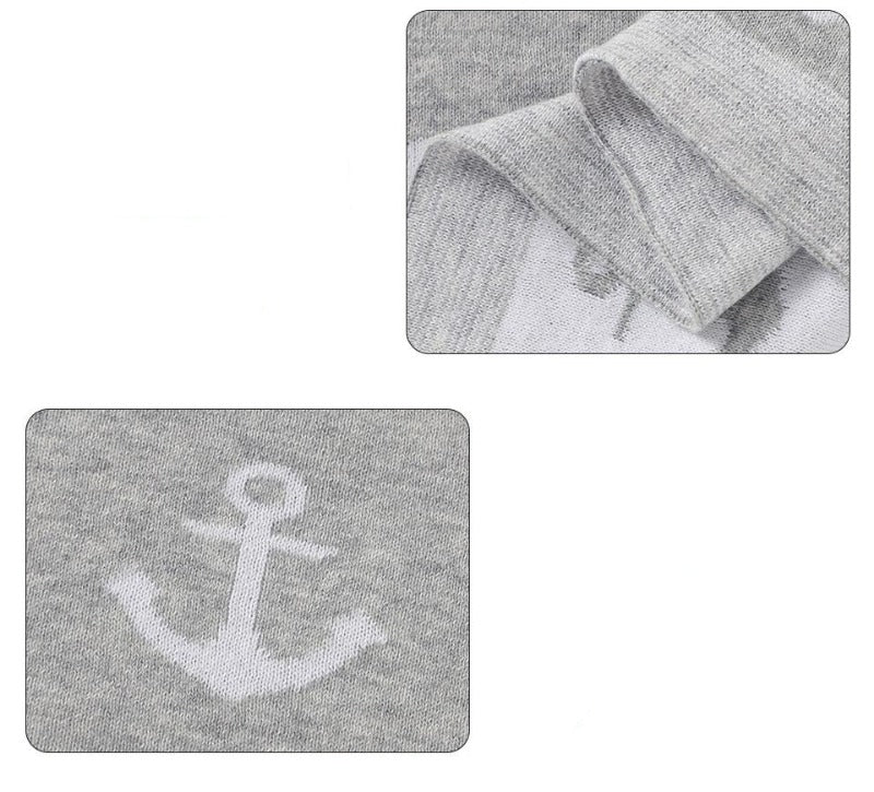 Sea Anchor BAby Children Cotton Knitted Blanket - Just Kidding Store