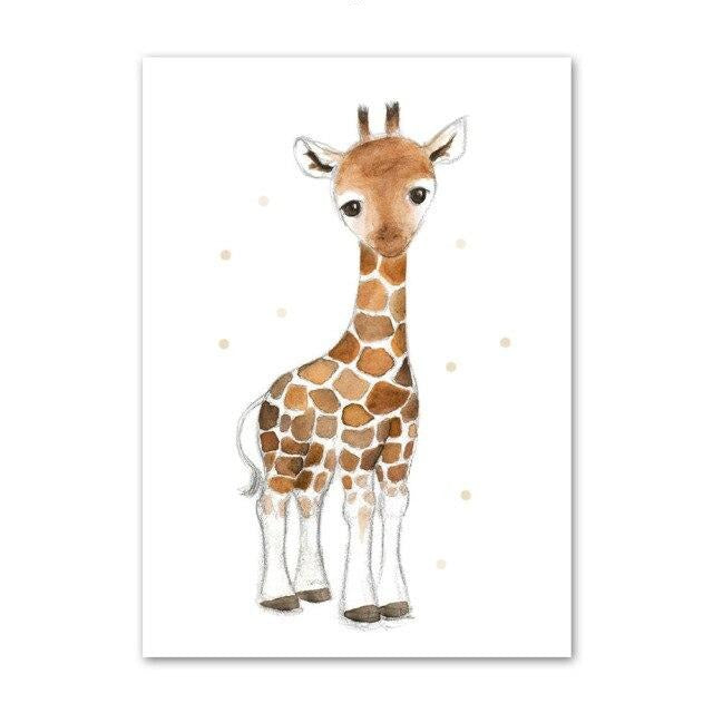 Nursery Animal Prints -  Alpaca Penguin Giraffe Elephant Rabbit Bear Squirrel Koala - Just Kidding Store