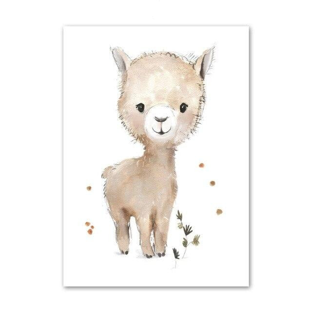 Nursery Animal Prints -  Alpaca Penguin Giraffe Elephant Rabbit Bear Squirrel Koala - Just Kidding Store