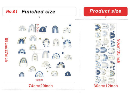 Boho Rainbow Wall Stickers - Nursery Decals - Just Kidding Store