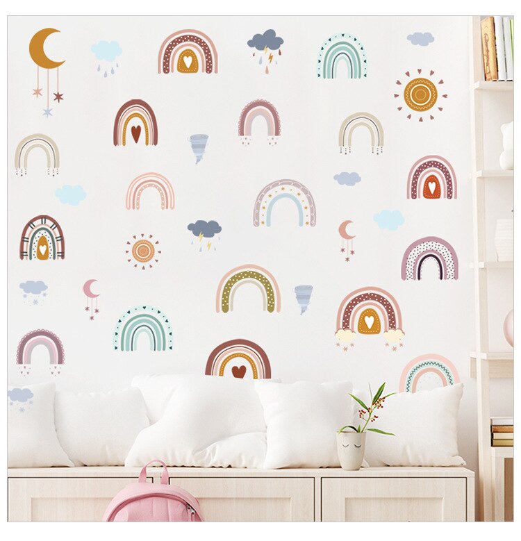 Boho Rainbow Wall Stickers - Nursery Decals - Just Kidding Store