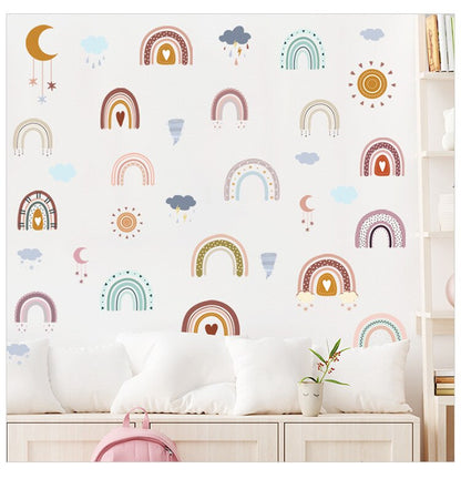 Boho Rainbow Wall Stickers - Nursery Decals - Just Kidding Store