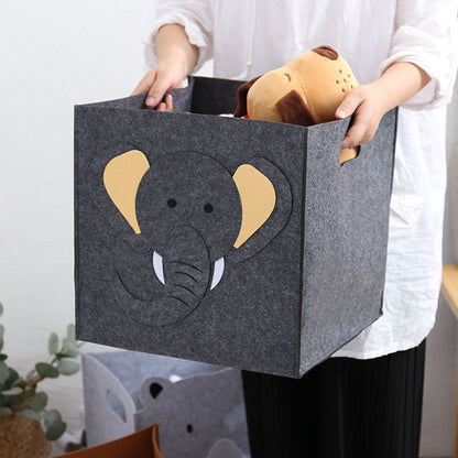Felt Cube Storage Basket - Toy Organizer - Just Kidding Store