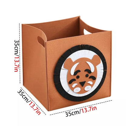 Felt Cube Storage Basket - Toy Organizer - Just Kidding Store