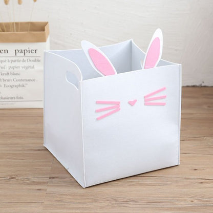 Felt Cube Storage Basket - Toy Organizer - Just Kidding Store