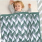 Chevrons Baby Childrens Cotton Knitted Blanket - Just Kidding Store