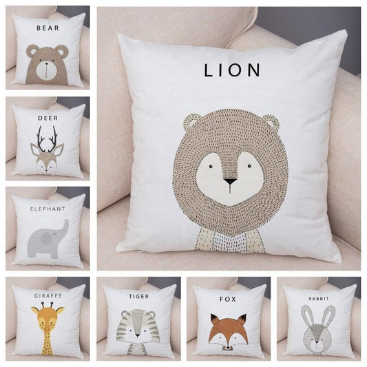 Animal Pals Kids Cushion Covers Kids Throw Pillow - Just Kidding Store