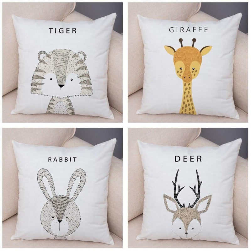 Animal Pals Kids Cushion Covers Kids Throw Pillow - Just Kidding Store