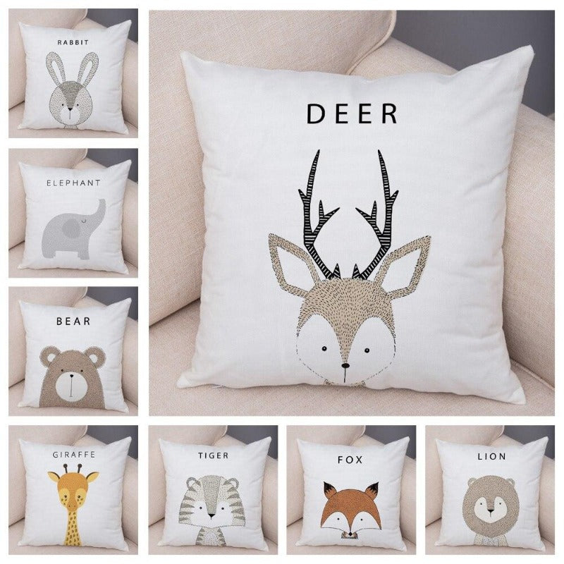 Animal Pals Kids Cushion Covers Kids Throw Pillow - Just Kidding Store