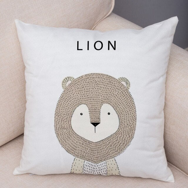 Animal Pals Kids Cushion Covers Kids Throw Pillow - Just Kidding Store