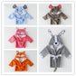 Baby Bamboo Fiber Hooded Bathrobe - Blue Dinosaur - Just Kidding Store