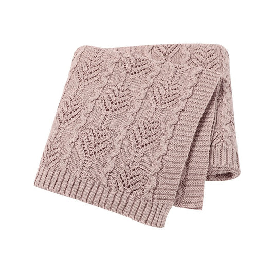 Cable Knit Cotton Baby Nursery Blanket - Just Kidding Store