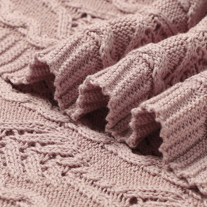 Cable Knit Cotton Baby Nursery Blanket - Just Kidding Store