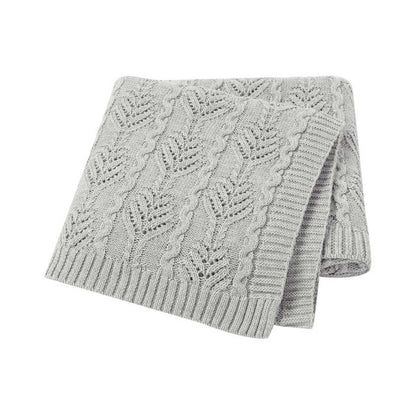 Cable Knit Cotton Baby Nursery Blanket - Just Kidding Store