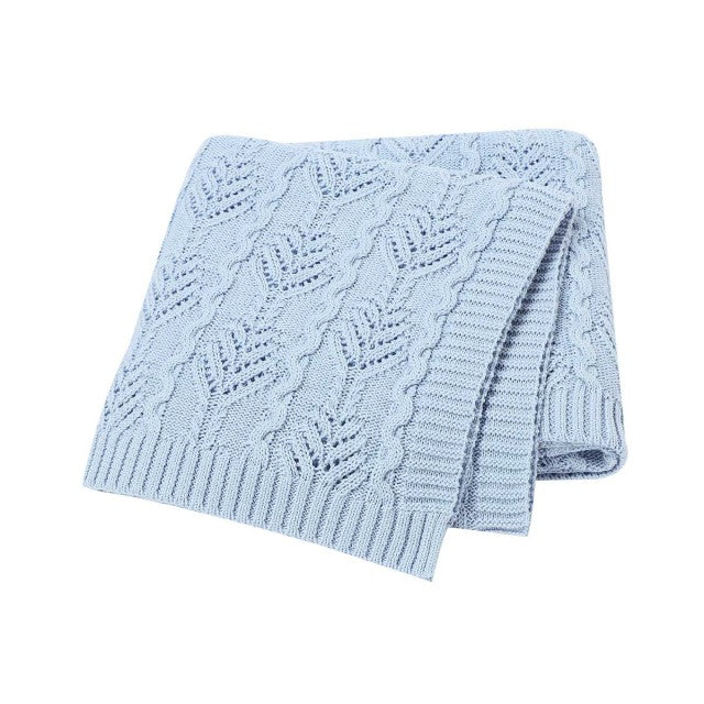 Cable Knit Cotton Baby Nursery Blanket - Just Kidding Store