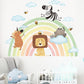 Animals Rainbow Wall Decal - Nursery Stickers - Just Kidding Store