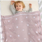 White Stars Cotton Knitted Baby Children Nursery Blanket - Just Kidding Store