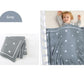 White Stars Cotton Knitted Baby Children Nursery Blanket - Just Kidding Store