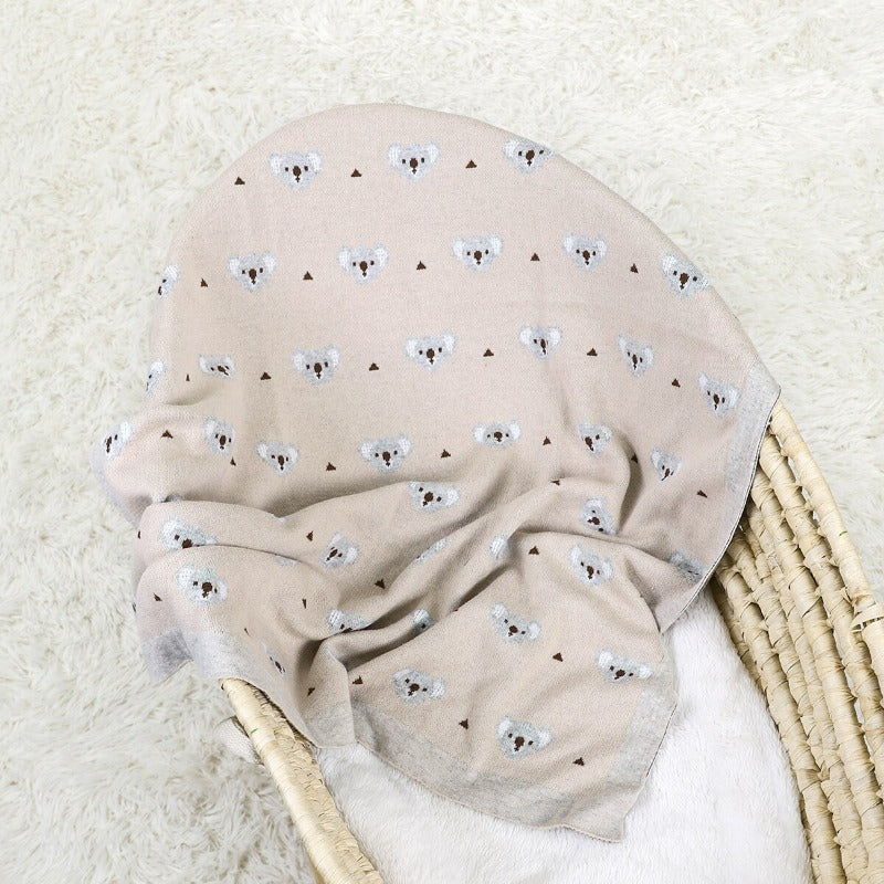 Little Koala Baby Children Cotton Knitted Blanket - Just Kidding Store