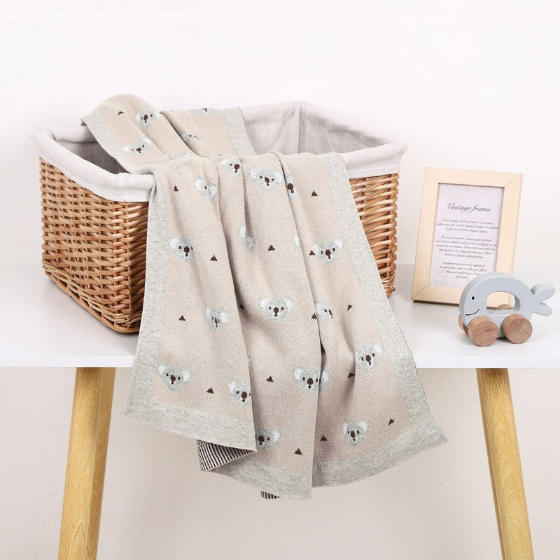 Little Koala Baby Children Cotton Knitted Blanket - Just Kidding Store