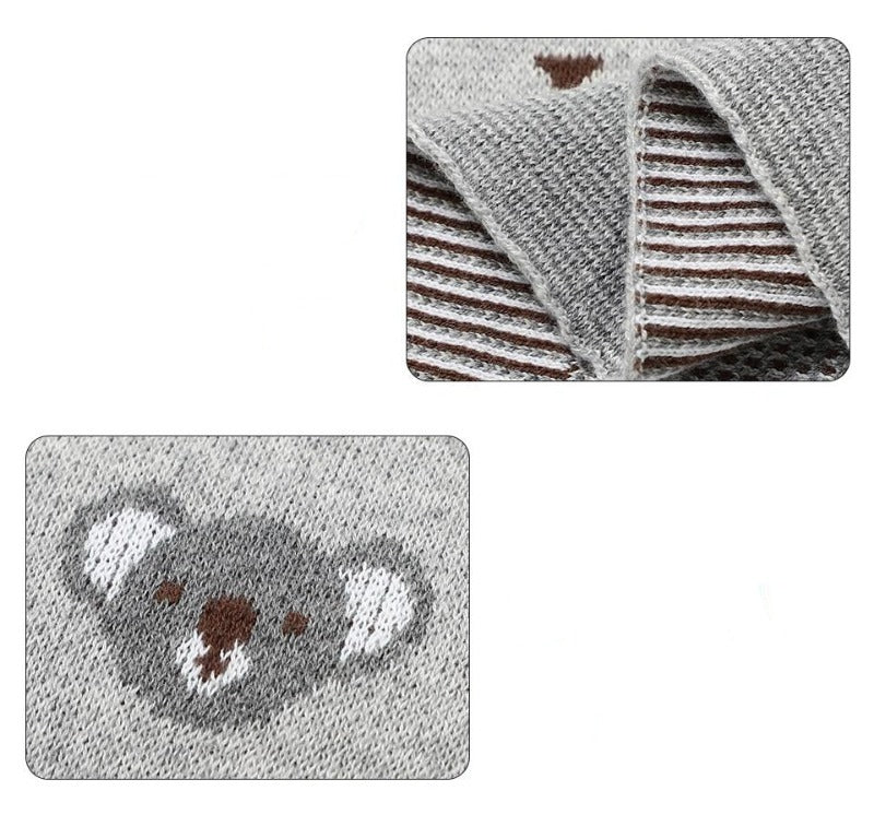 Little Koala Baby Children Cotton Knitted Blanket - Just Kidding Store