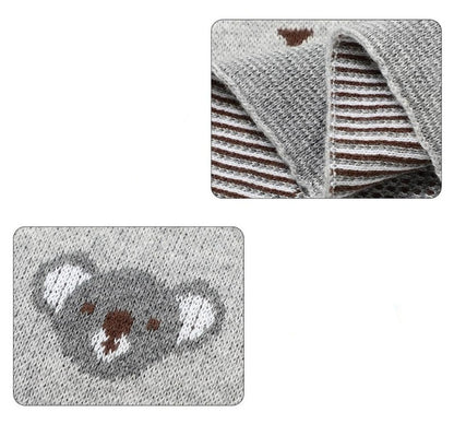 Little Koala Baby Children Cotton Knitted Blanket - Just Kidding Store