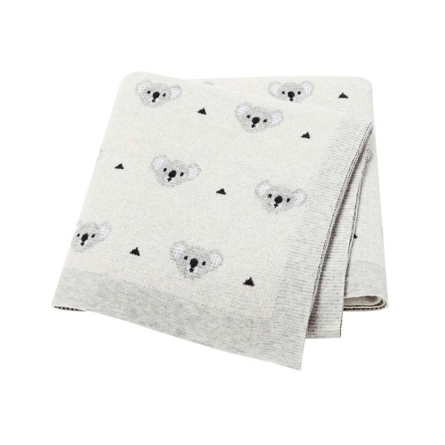 Little Koala Baby Children Cotton Knitted Blanket - Just Kidding Store