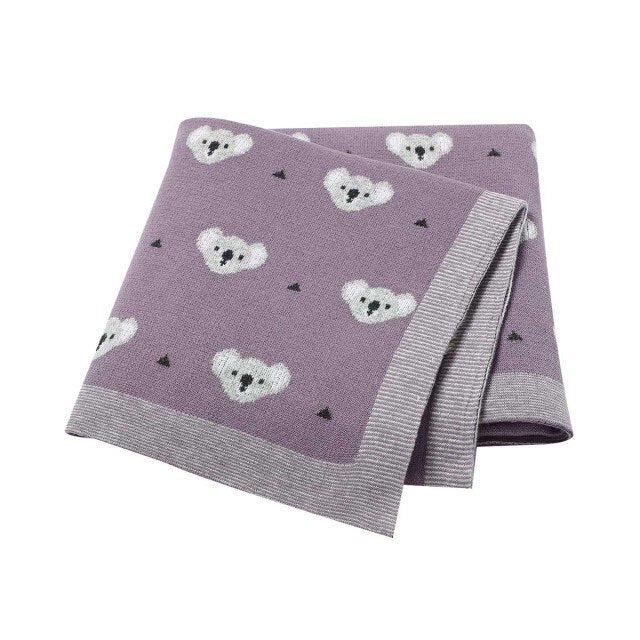 Little Koala Baby Children Cotton Knitted Blanket - Just Kidding Store