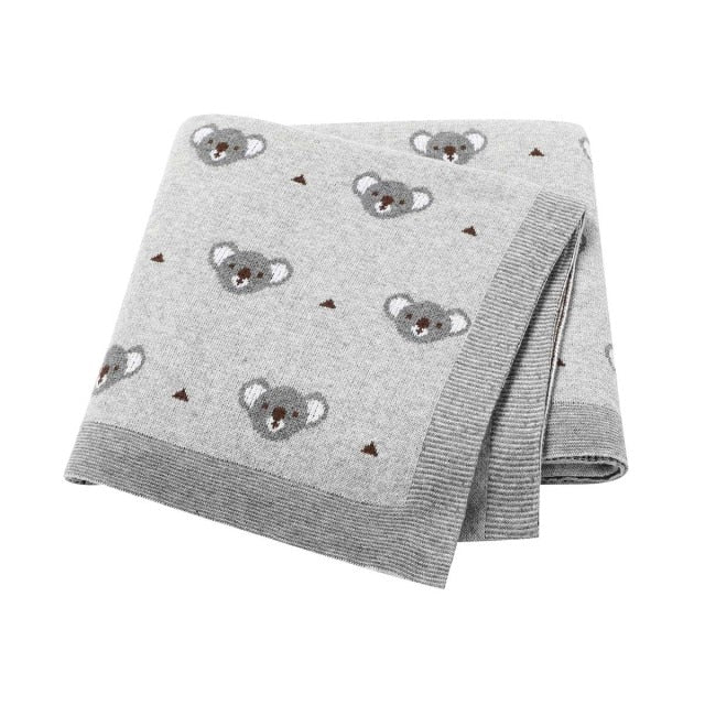 Little Koala Baby Children Cotton Knitted Blanket - Just Kidding Store