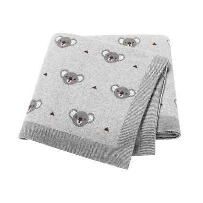 Little Koala Baby Children Cotton Knitted Blanket - Just Kidding Store